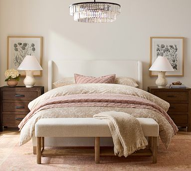 Arlo Upholstered Shelter Bed | Pottery Barn