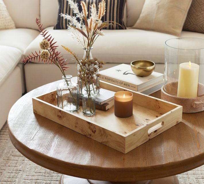Burlwood Tray | Pottery Barn