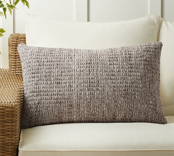 Addy Outdoor Lumbar Pillow Pottery Barn