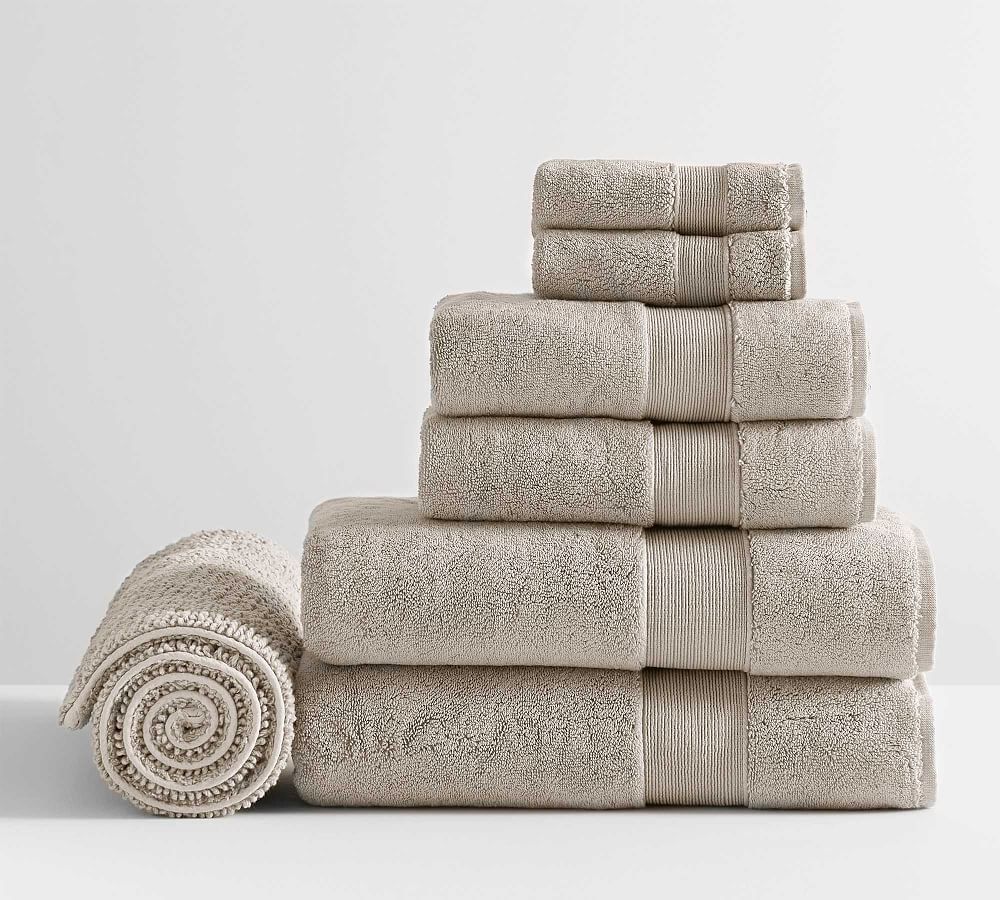 Classic Organic Towel Bundle With Bath Mat - Set of 7