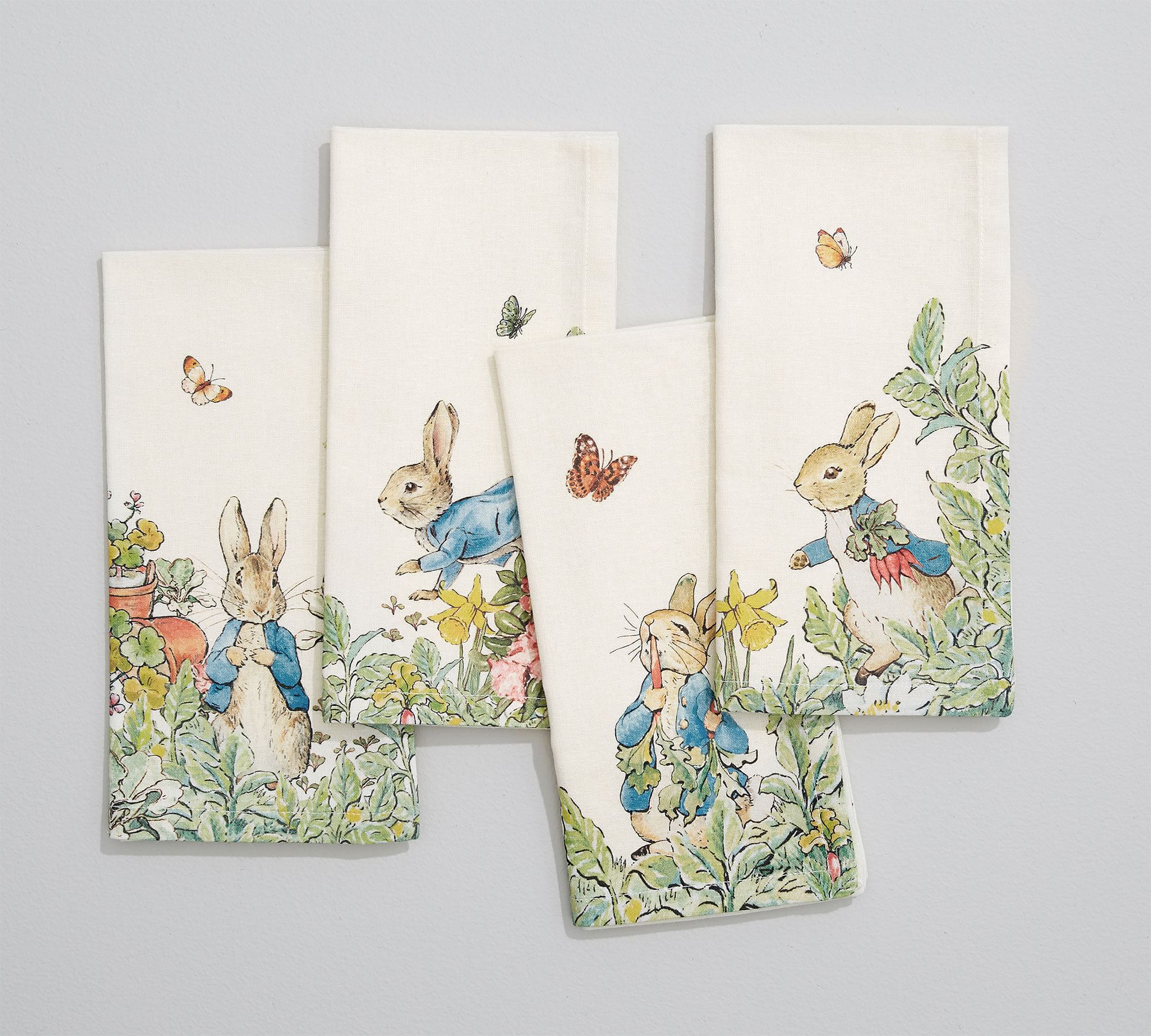 Peter Rabbit™ Garden Assorted Cotton/Linen Napkins - Set of 4