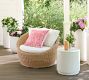 Huntington Wicker Swivel Papasan Outdoor Lounge Chair