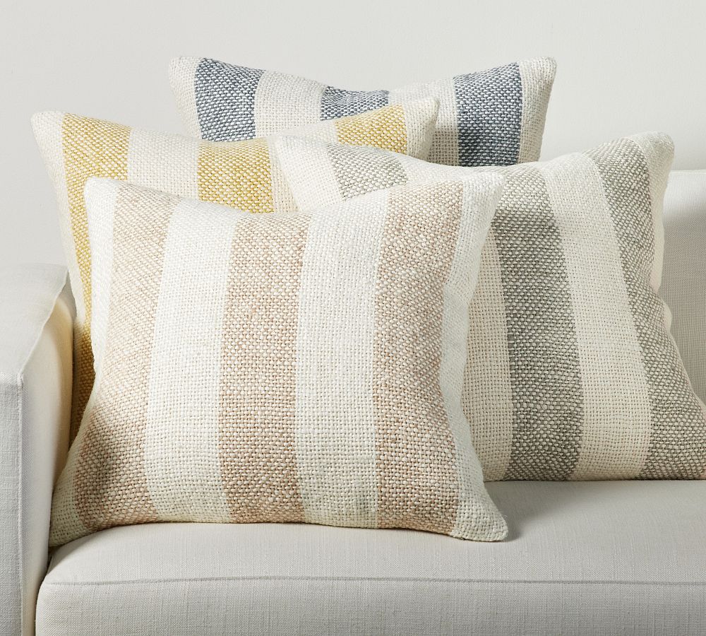 Faye Textured Striped Pillow