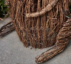 Rattan Bunny with Twinkle Lights