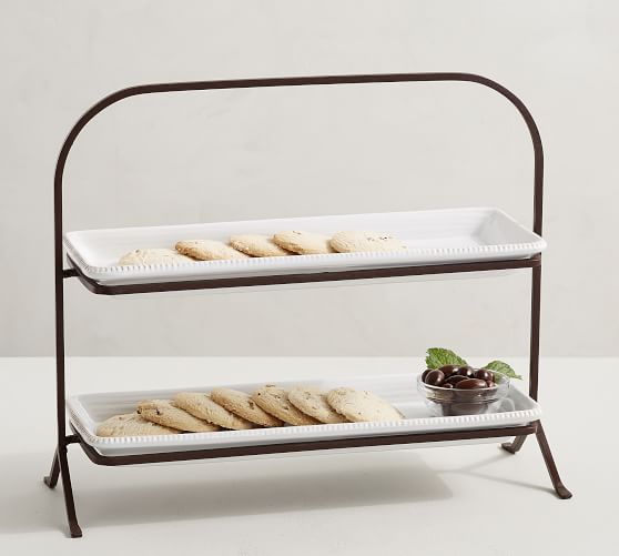 Gabriella Tiered Platter Stand Pottery Barn