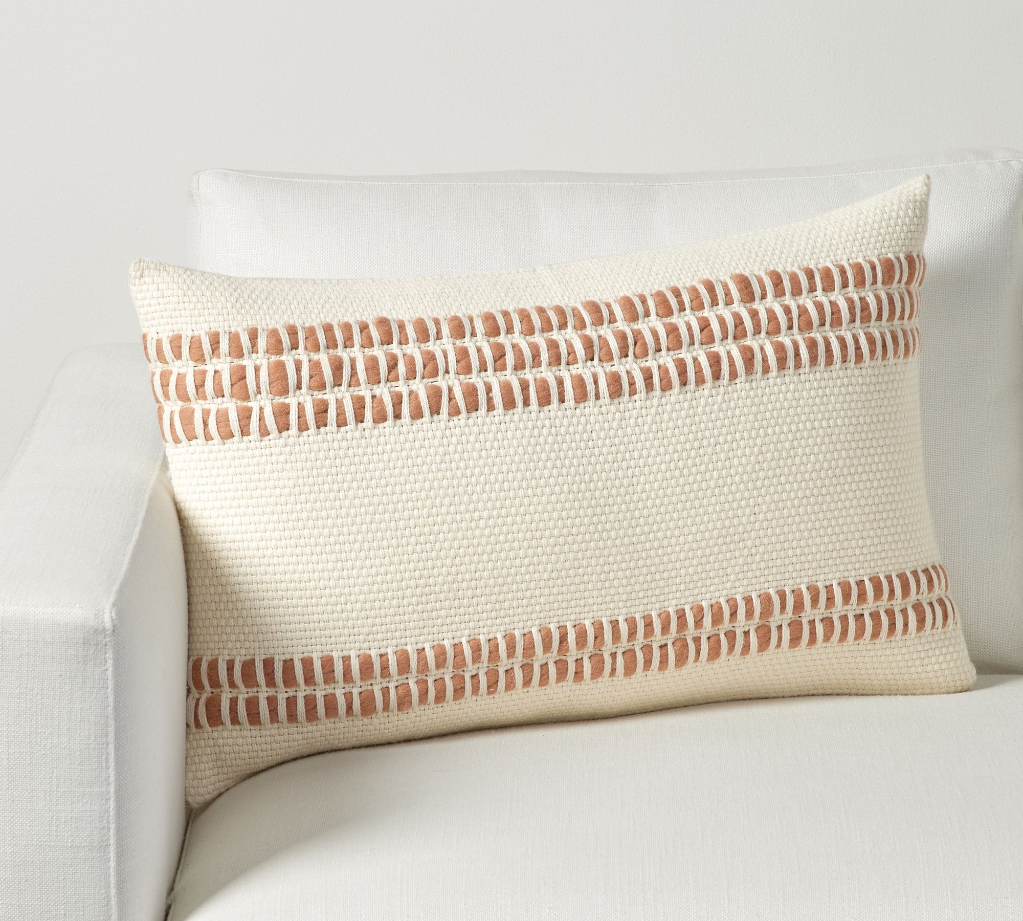 Reed Striped Lumbar Pillow