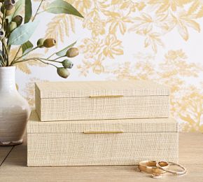 Raffia Jewelry Box | Pottery Barn