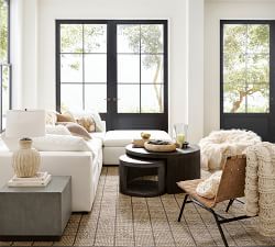 Folsom Round Nesting Coffee Table | Pottery Barn