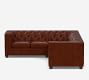 Chesterfield Square Arm Leather 4-Piece Sectional (118&quot;)