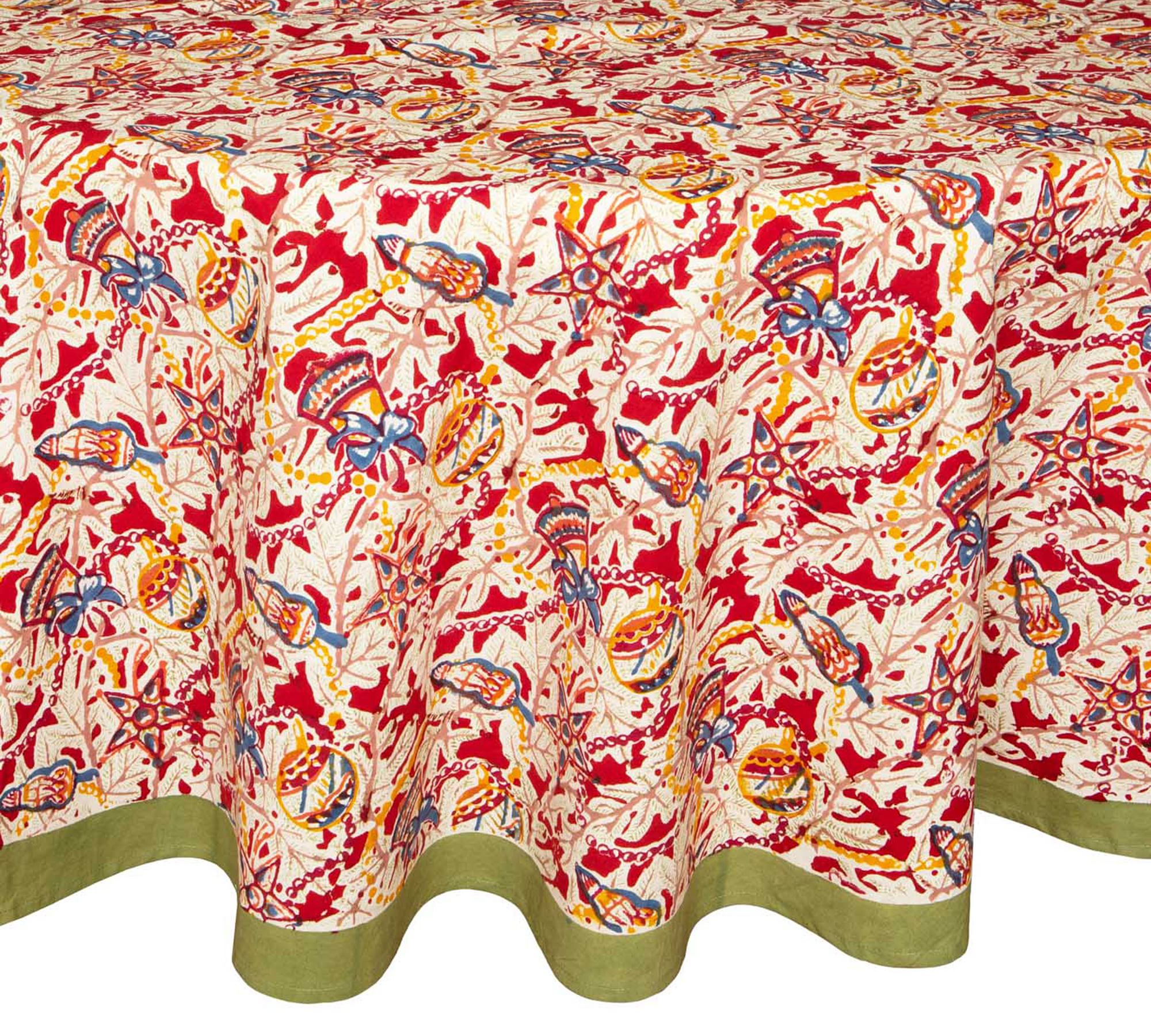 Noel Handmade Round Cotton Tablecloths