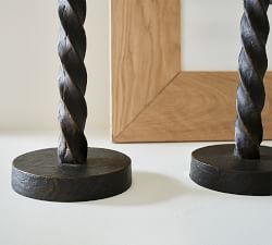 Easton Forged-Iron Taper Candleholder