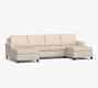 Cameron Roll Arm Double Chaise Sectional (131&quot;)