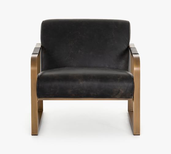 Crestview Leather Chair | Pottery Barn