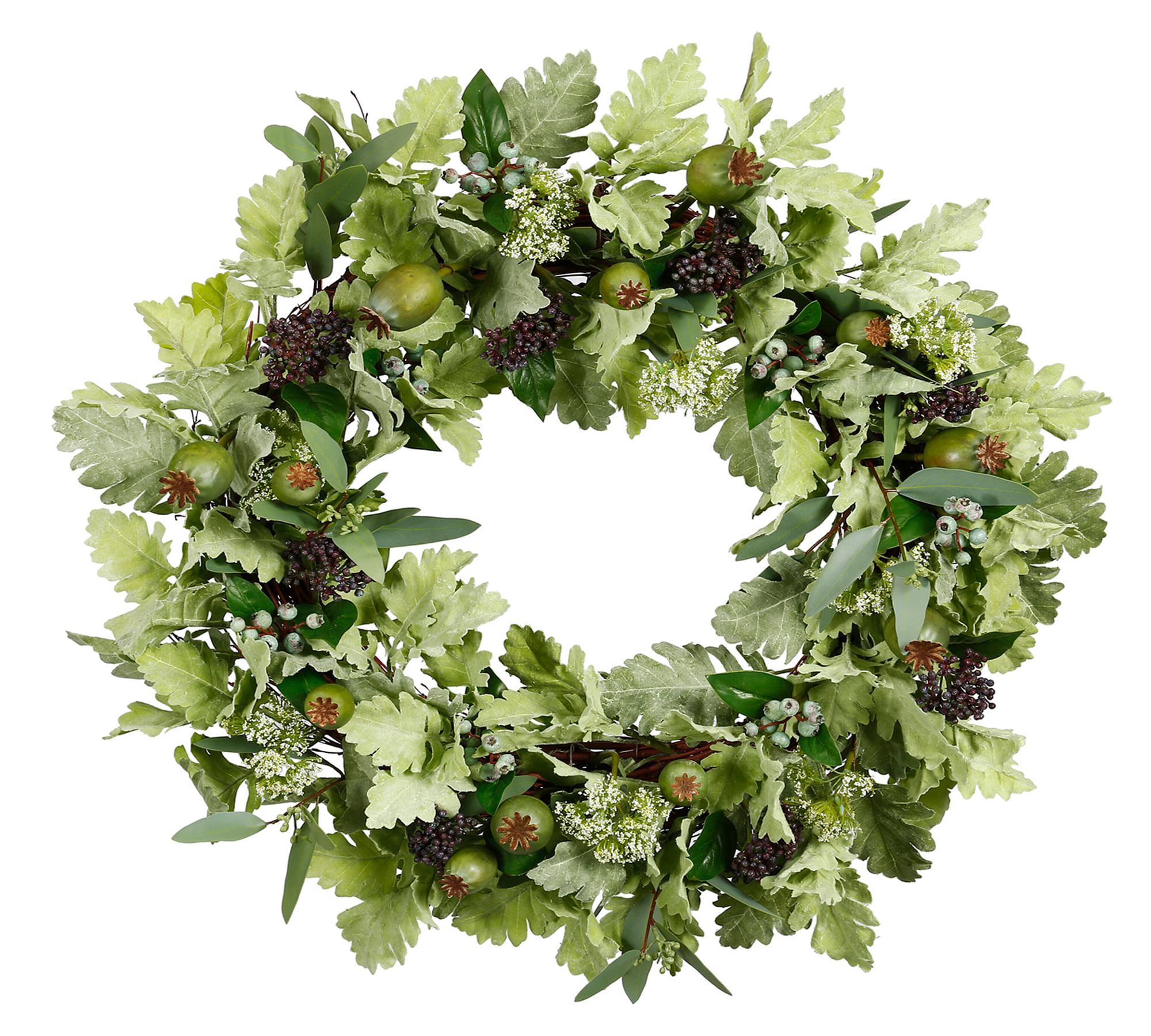 Faux Mixed Berry & Foliage Wreath