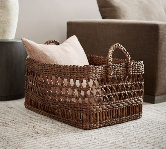 Pacific Handwoven Rectangular Basket Pottery Barn