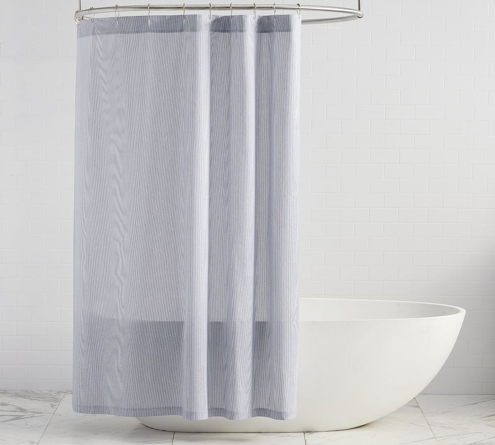 Mini Yarn Dyed Striped Shower Curtain