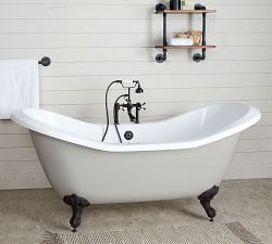 Lolog 72&quot; Clawfoot Painted Bathtub