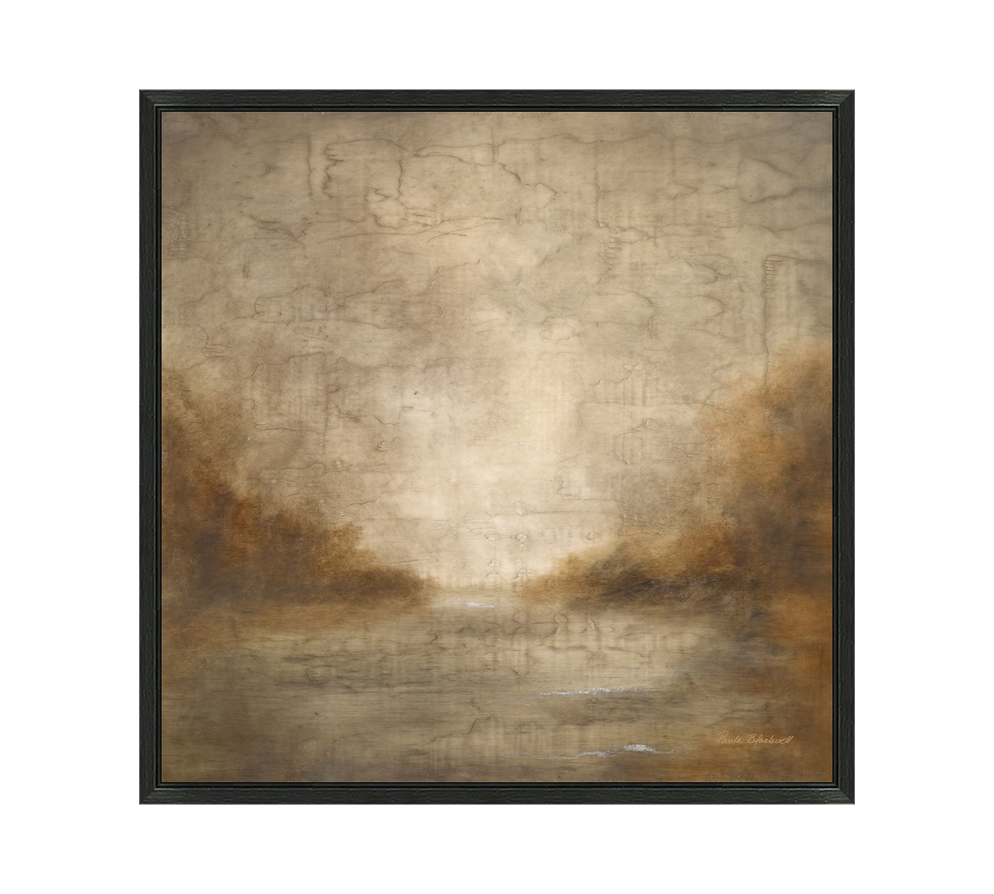 Sepia Inlet Canvas Wall Art