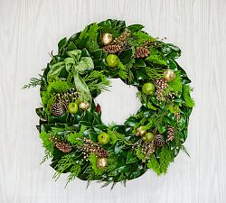 Fresh Golden Cedar Wreath