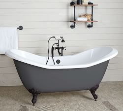 Lolog 72&quot; Clawfoot Painted Bathtub