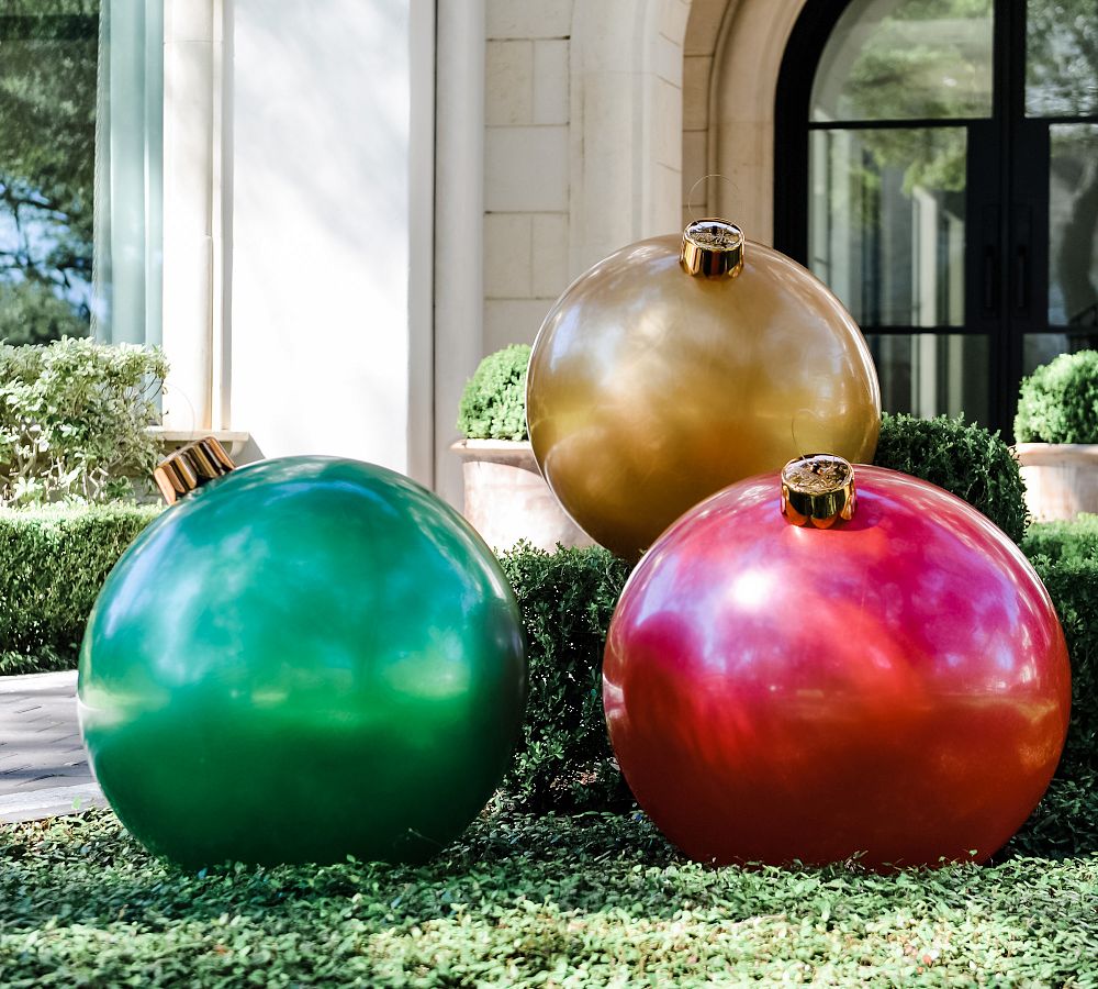 Festive Red, Gold & Green Decorative Holiballs