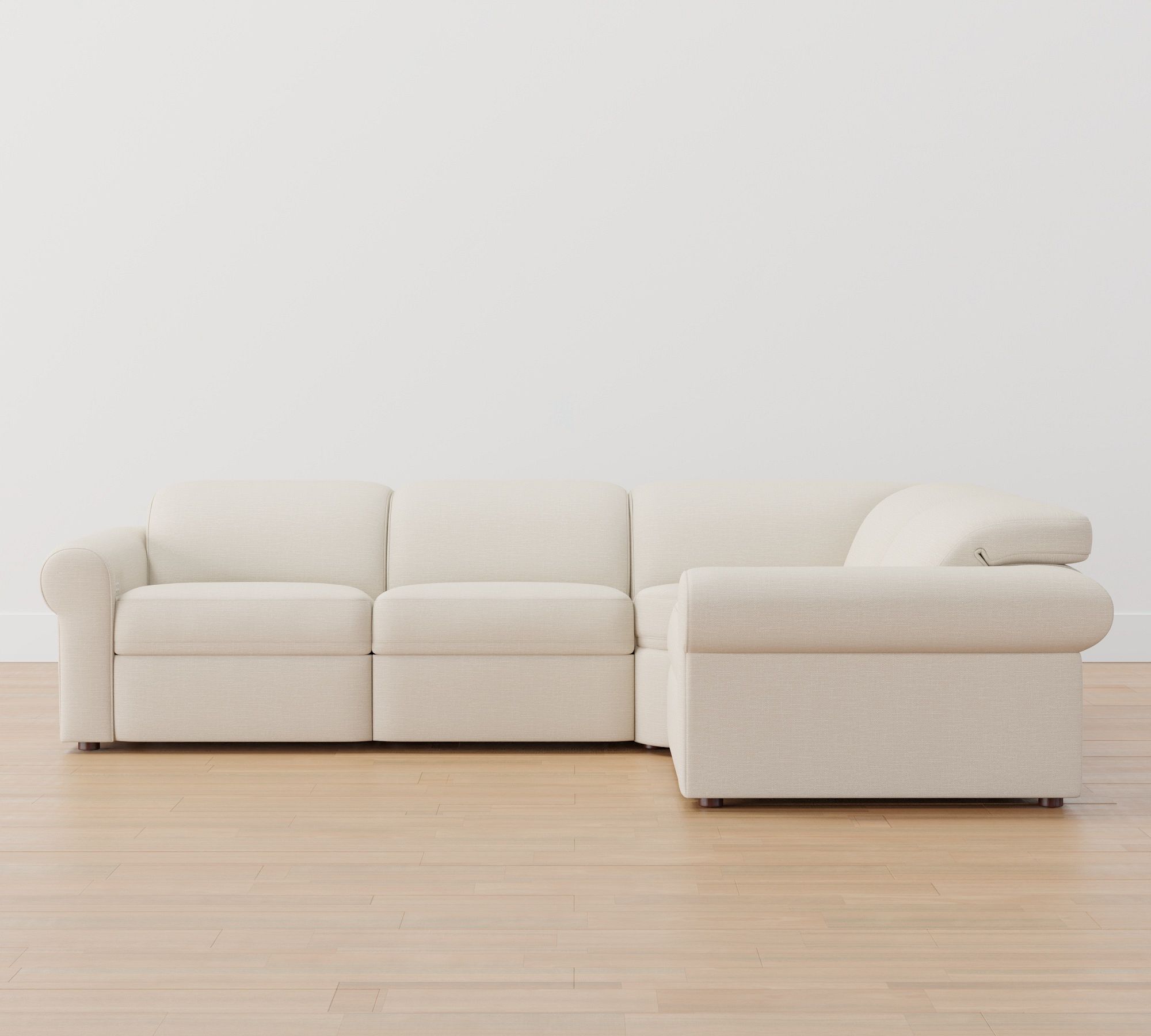 Ultra Lounge Roll Arm 4-Piece Reclining Sectional (116")