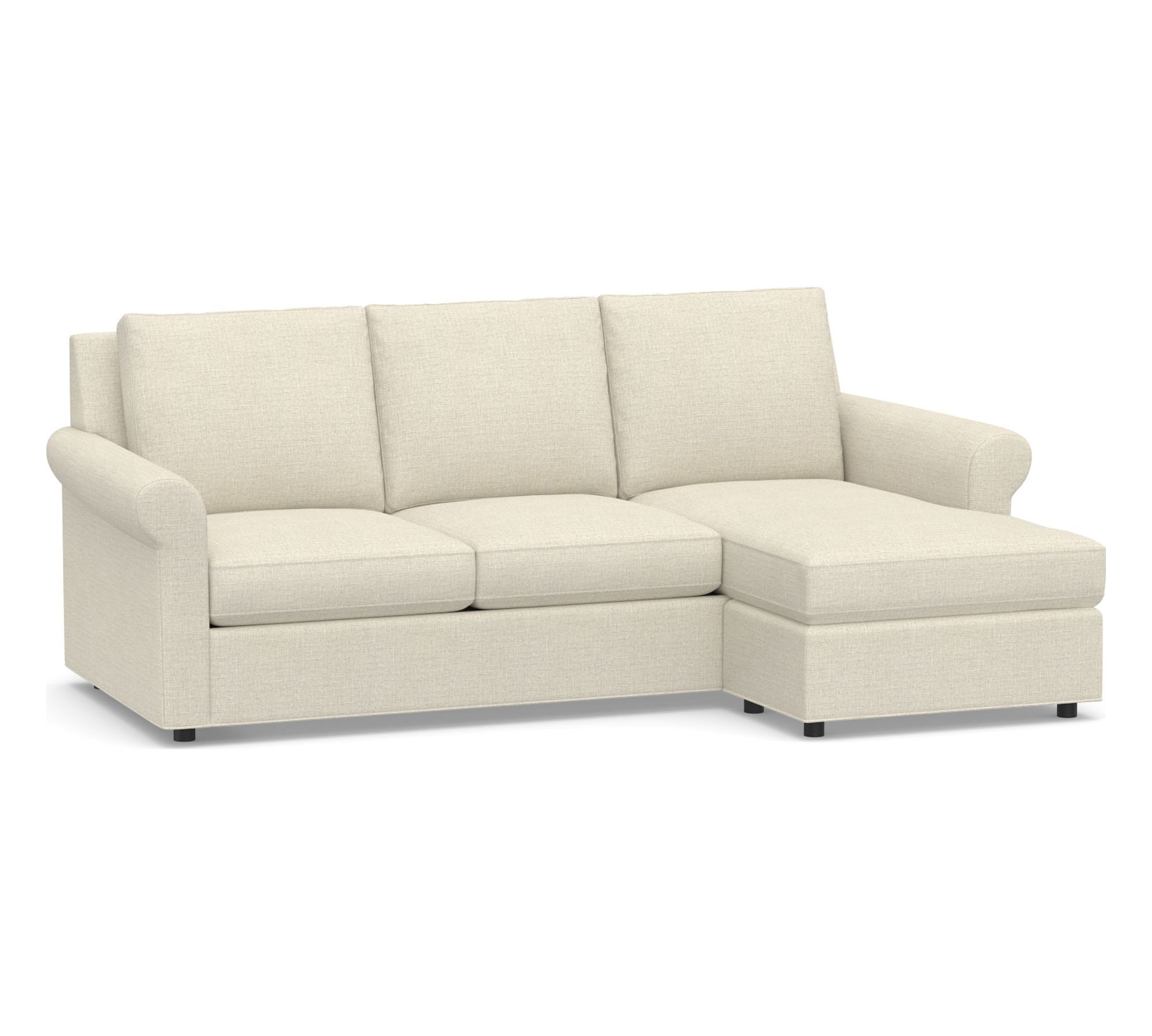 Sanford Roll Arm Reversible Chaise Sectional - Storage Available (77"–90")