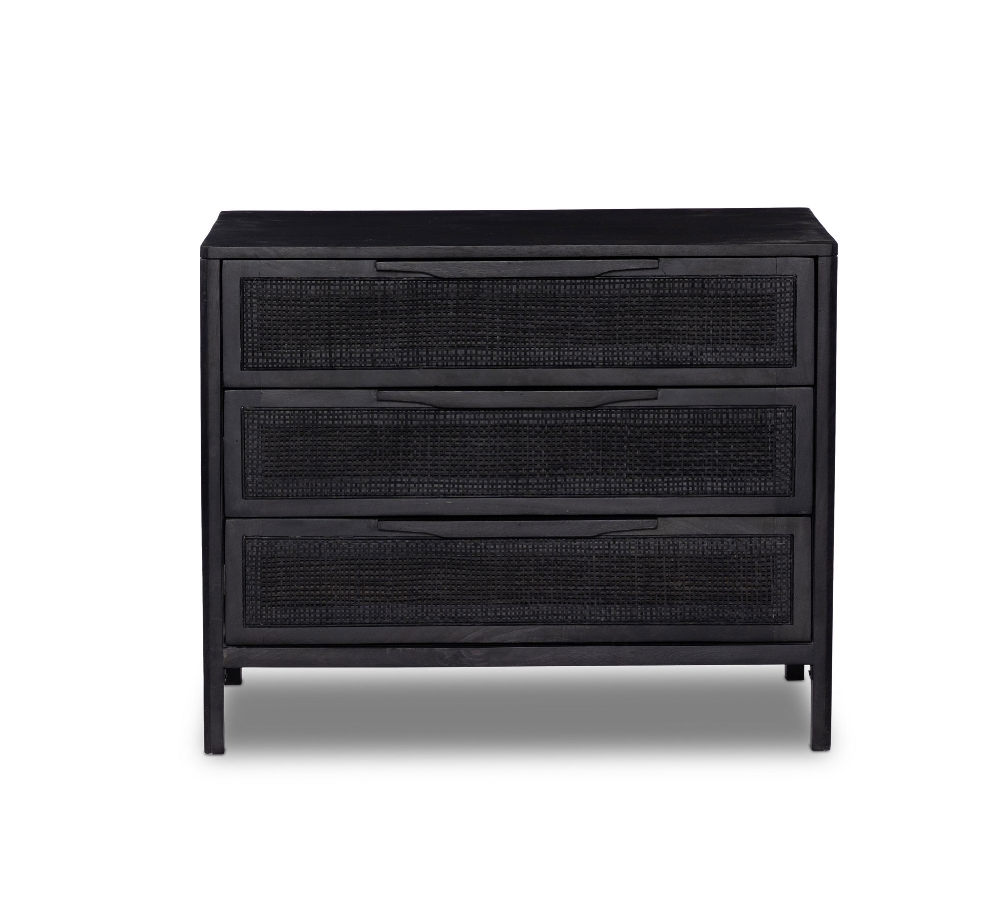 Dolores Cane 3-Drawer Nightstand (32")