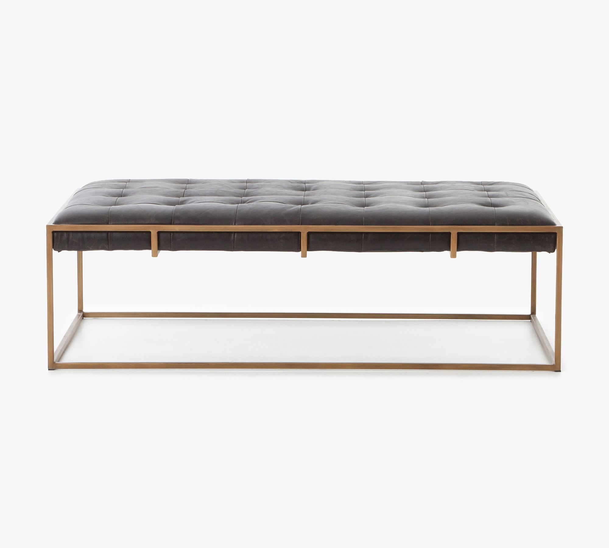 Ford Rectangular Leather Coffee Table (50")