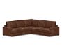 Canyon Square Arm Leather 3- Piece L-Shaped Sectional (119&quot;)