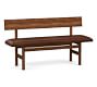 Wood &amp; Leather Bench (54&quot;)