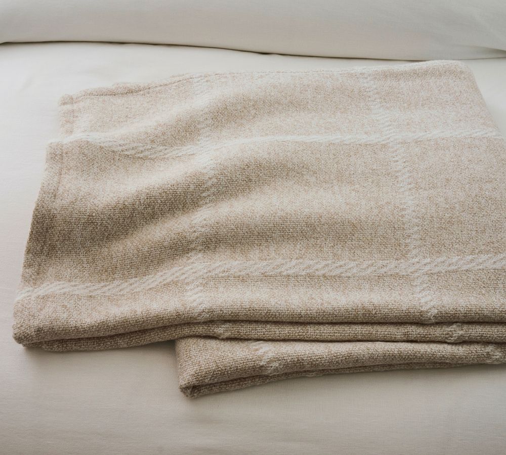 Soft Woven Reversible Windowpane Blanket