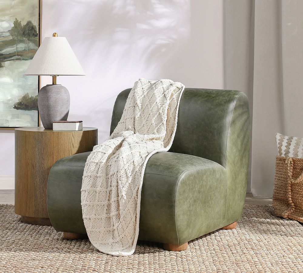 Camila Leather Accent Chair