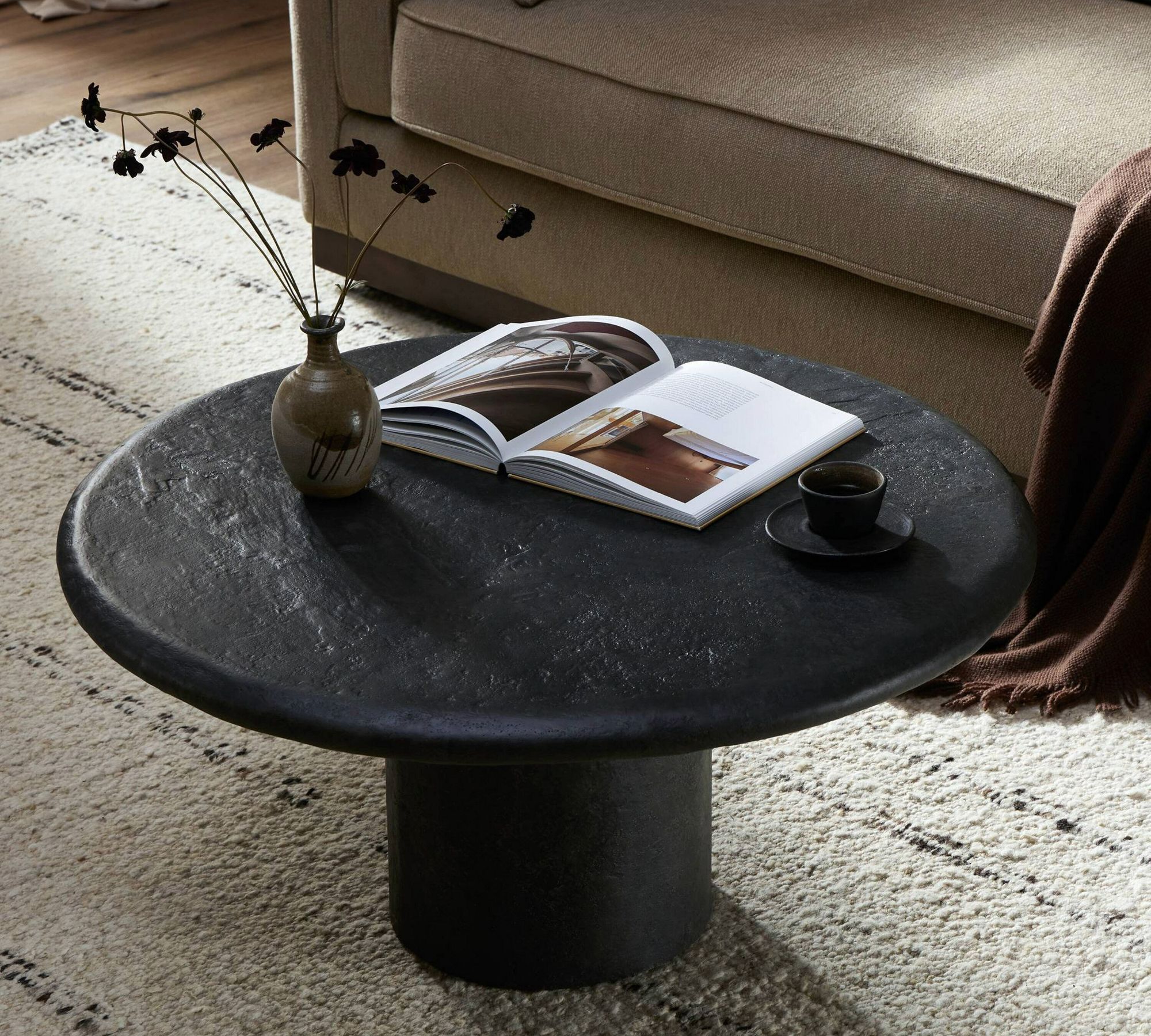 Creekside Round Concrete Coffee Table (34")