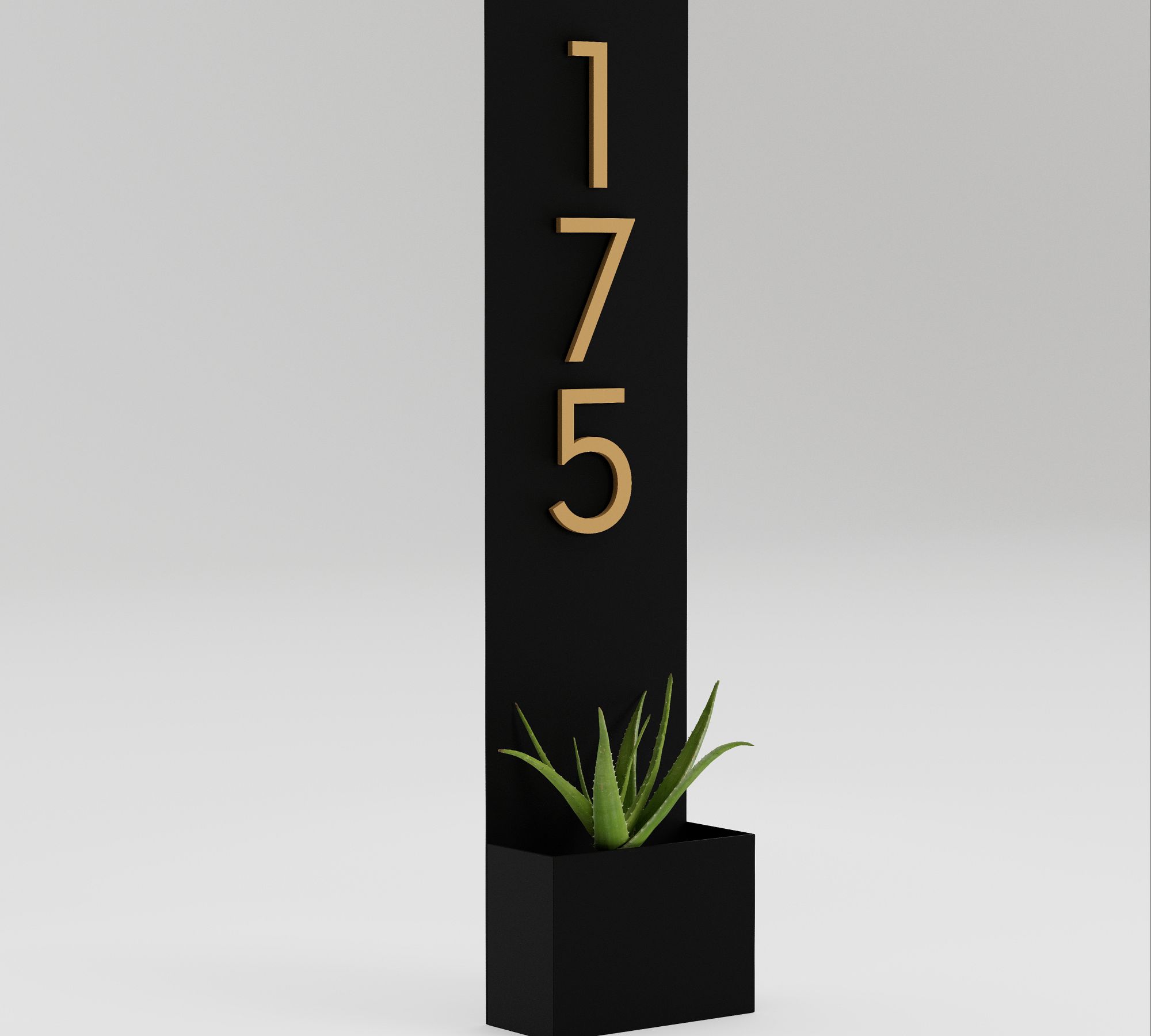 Post & Porch Standing Tall Address Planter