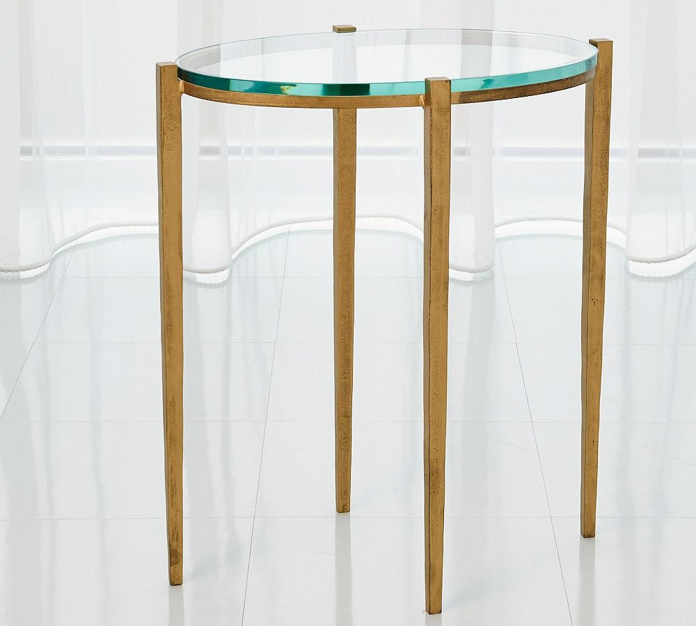 Gorjana Oval Glass Accent Table (18&quot;)