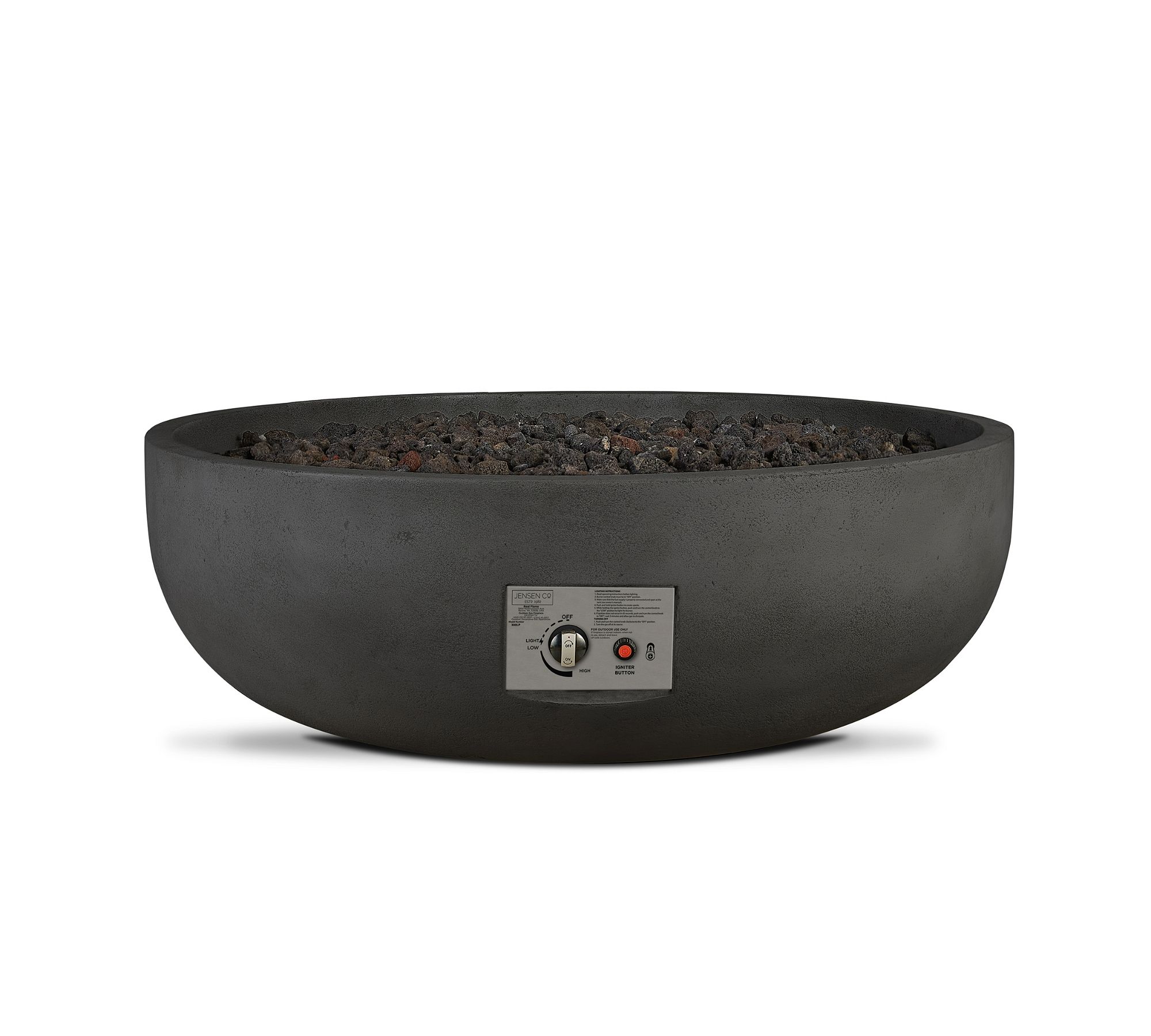 Buckett 38" Round Concrete Natural Gas Fire Pit