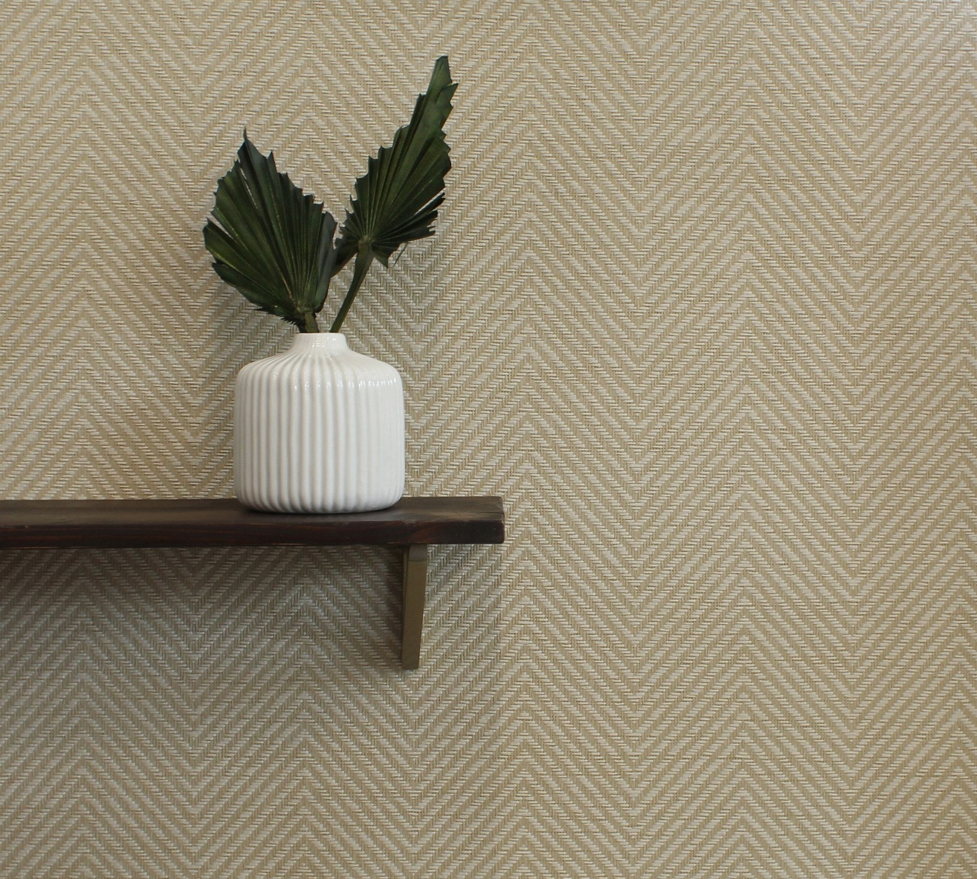 Herringbone Paperweave Natural Grasscloth Wallpaper
