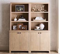 Modern Farmhouse Shelf with Cabinets (68