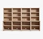 Modern Farmhouse 136&quot; Shelf with Open Cabinets