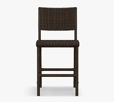 Torrey Wicker Outdoor Counter Stool Pottery Barn