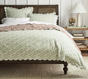 Julia Berolzheimer Reversible Scallop Duvet Cover | Pottery Barn