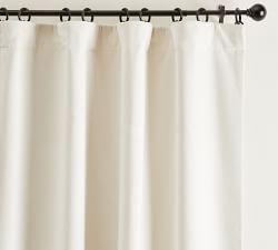 Velvet Twill Blackout Curtain | Pottery Barn