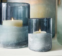 Montauk Frosted Handcrafted Glass Candleholder | Pottery Barn