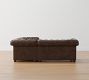Chesterfield Roll Arm Leather 3-Piece L-Shaped Sectional (97&quot;)