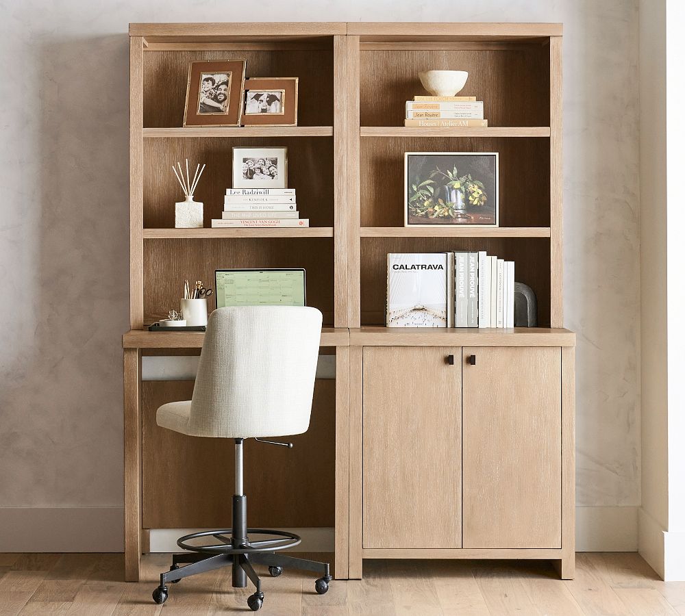 Modern Farmhouse 68&quot; Workstation with Cabinet