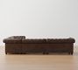Chesterfield Roll Arm Leather 4-Piece Sectional (118&quot;)