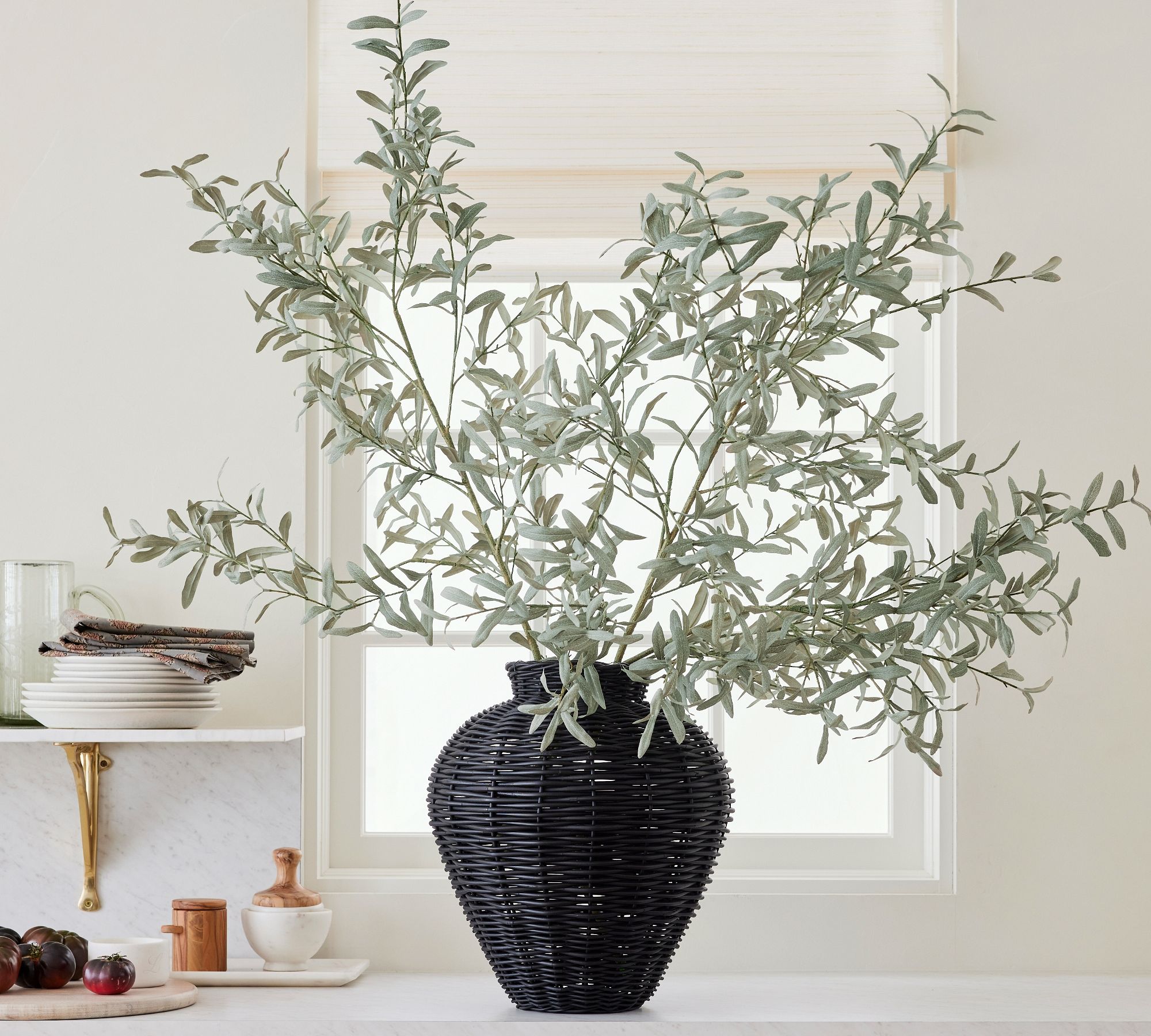 Faux Fading Olive Branch