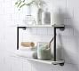 Linden Handcrafted Double Marble Shelf