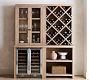 Modern Farmhouse 68&rdquo; Wine Storage with Display Cabinet